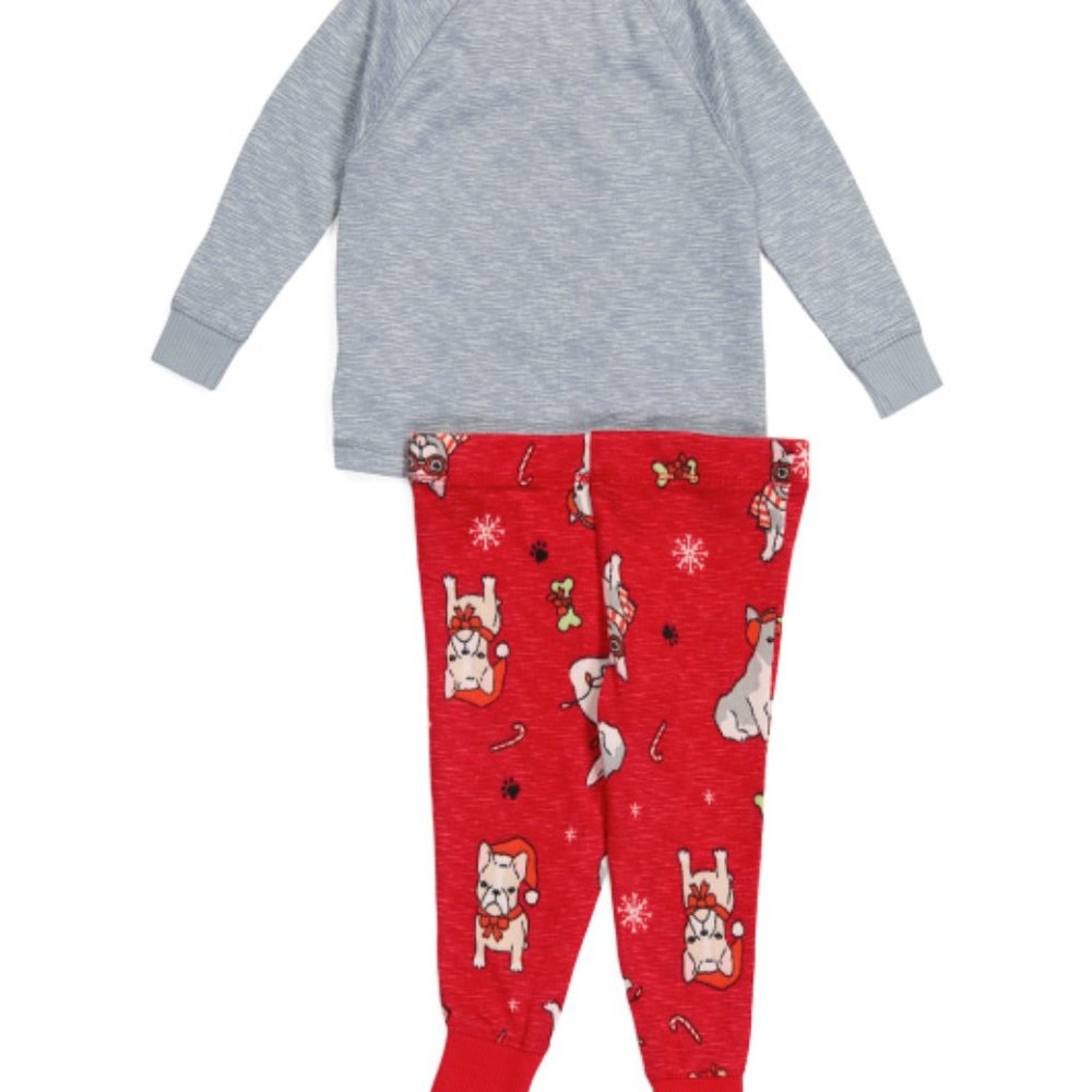 JACLYN INTIMATES Toddler 2pc Bark Humbug Pajama Set - Picture 3 of 3